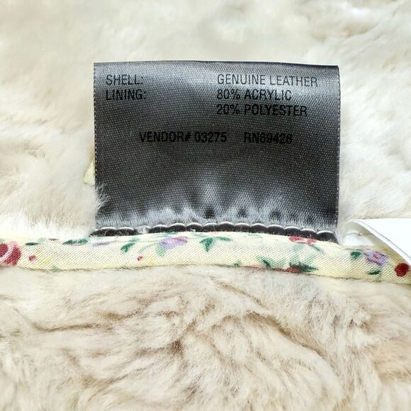 VTG Wilsons Leather Suede Vest Tan Faux Fur Lined Toggle Buttons Boho XL - Picture 10 of 10